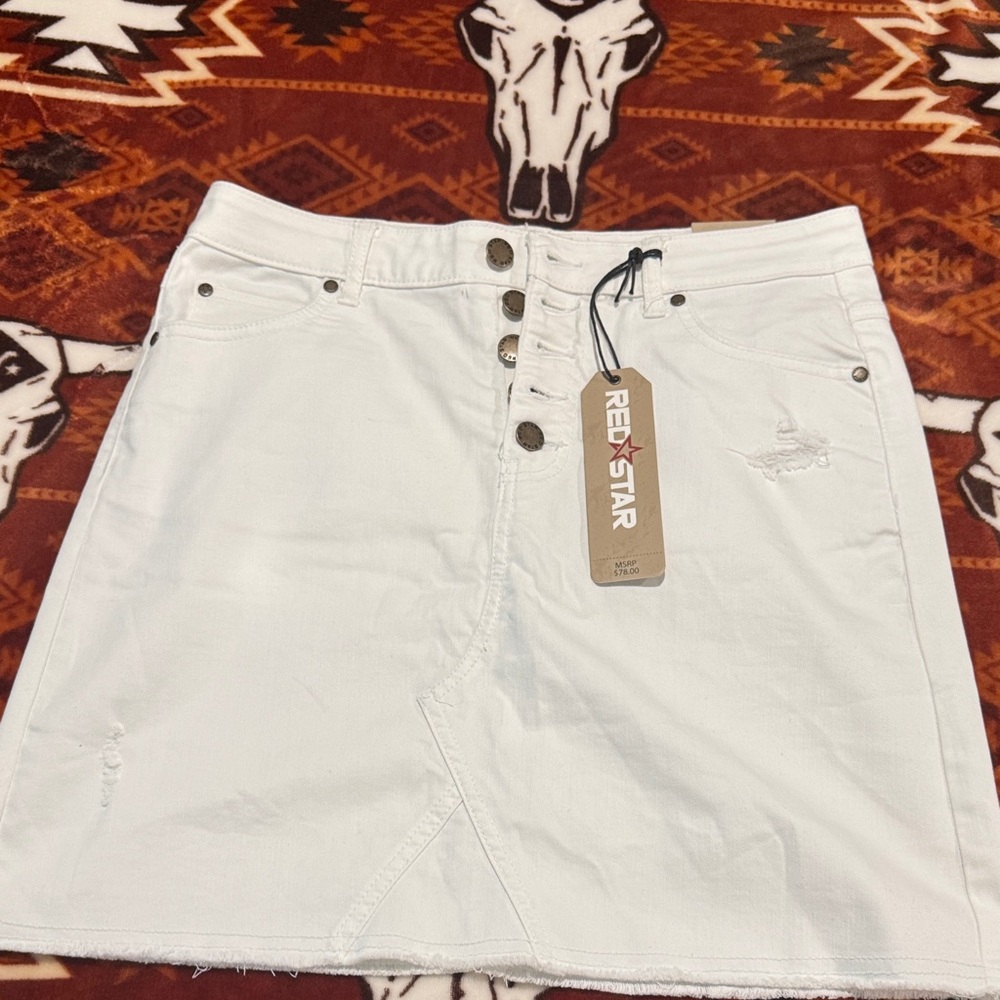 White denim Pencil Skirt
